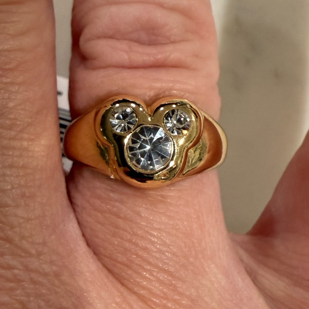 Disney x Bauble Bar Gold Mickey Mouse Ring - Size 7